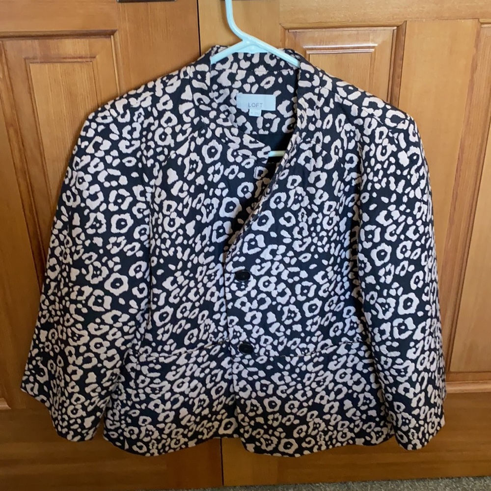 Fun floral two piece suit from the Loft